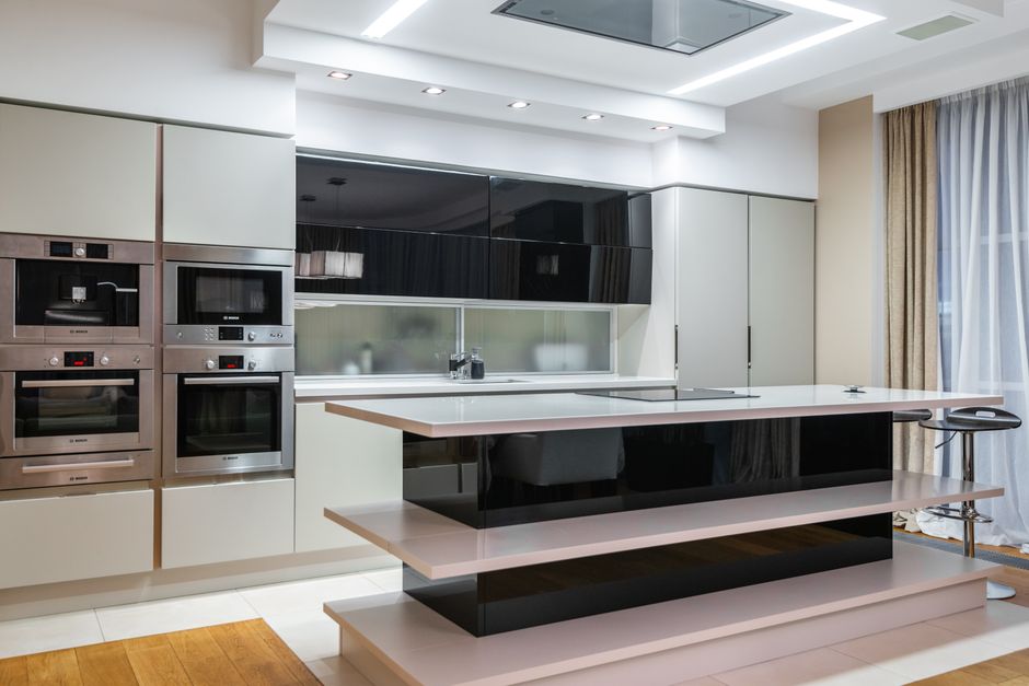Luxurious custom kitchen cabinets in a modern home